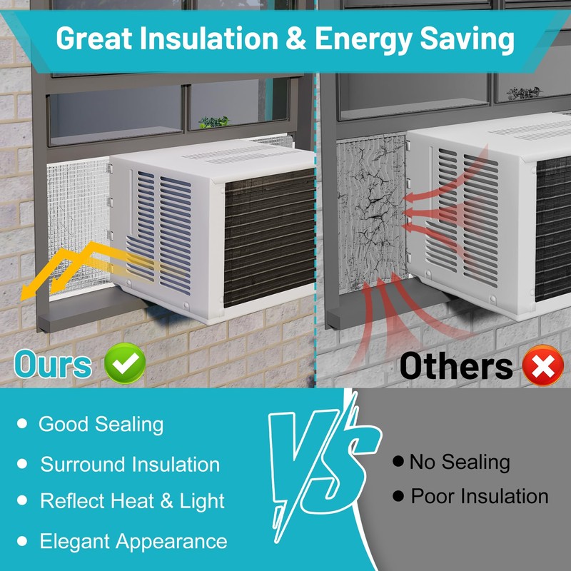 Chiligent Window AC Insulated Foam Panels with Aluminum Foil, Good