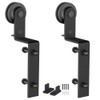 ZEKOO Sliding Barn Door Single Track Bypass Barn Door Hardware