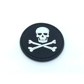 Patch Nation Jolly Roger Skull & Crossbones PVC Airsoft Paintball Velcro Emblem Badge