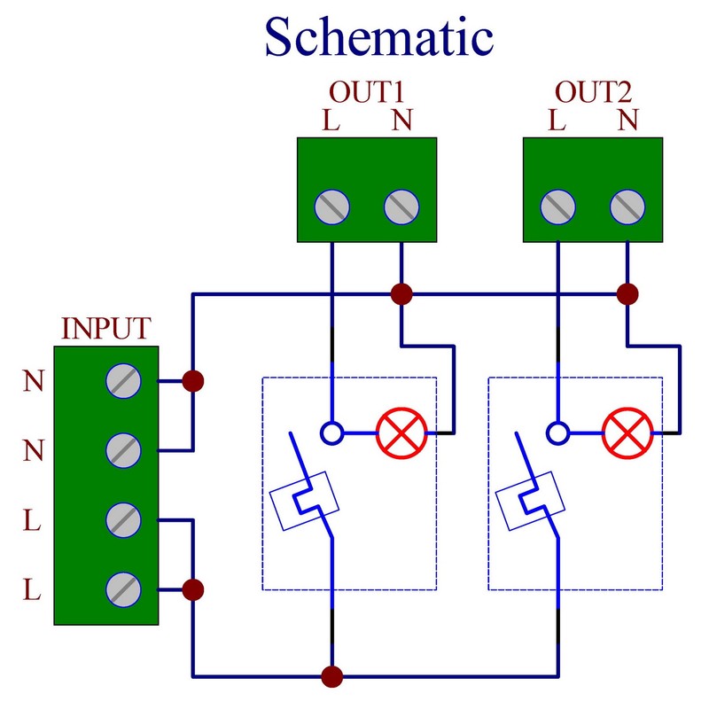 Rocker Switch Thermal Circuit Breaker Overload Protector 2 Channel Power