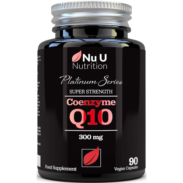 Coenzyme Q10 300mg - Triple Strength - 90 Vegan Capsules - Pure Ubiquinone CoQ10-3 Month Supply - Naturally Fermented CoQ10