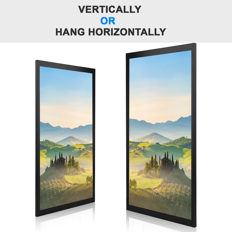 HUKONHEP 5x10 Black Picture Frames, Photos Frame with Plexiglass, Wall