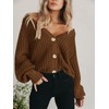 PRETTYGARDEN Women's Short Cardigan Sweaters V Neck Button-Down Long Sleeve
