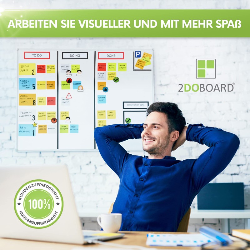 2DOBOARD Writable Magnets - 7.5 x 7.5 cm White -