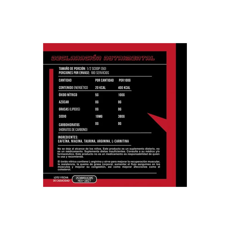 Oxido Nitrico 500gm 300 Suplements 100 Servicios