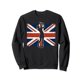 Golfing Golf Golfer Union Jack Great Britian Uk British Flag Sweatshirt