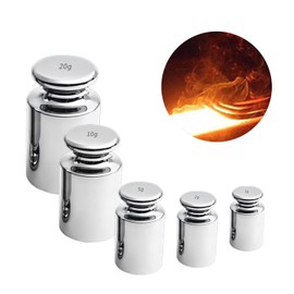 Vxcbad High Precision Calibration Weights M1 Class - Chrome Plated Steel (1 Each 1g/2g/5g/10g/20g Calibration Weights for Scales)