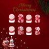 FULANSI Christmas Press on Nails Short Square Fake Nails with