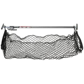 Keeper - Barra de Carga de carraca, de Goma, Negro/Plata, Ajustable de 40 a 70 Pulgadas, Viene con Red de Almacenamiento de 60 x 24 Pulgadas (5060), p