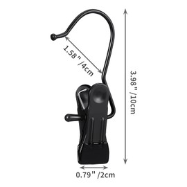 FREZON 50 Pack Boot Hanger for Closet, Laundry Hooks with Clips, Boot Holder, Hanging Clips, Portable Multifunctional Hangers Single Clip Space Saving for Jeans, Hats, Tall Boots, Towels(Black/Black)