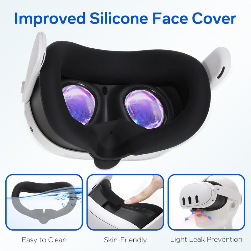 Doyosh VR Silicone Accessories for Meta Quest 3, VR Accessories