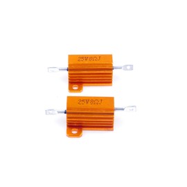 LM YN 25 Watt 8 Ohm 5% Wirewound Resistor Electronic Aluminium Shell Resistor Gold (Pack of 2)