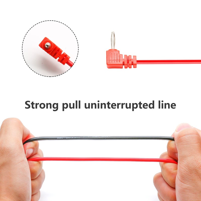 LDEXIN 2 Pairs 82cm/32.3" Digital Multimeter Banana Plug Connector Voltmeter