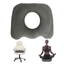Inflatable Doughnut Cushion, Ergonomic Seat Cushion, Orthopaedic Seat Cushion, Inflatable Orthopaedic Cushion, Suitable for Office Chairs, Wheelchairs, Hemorrhoids, Coccyx Pain, Back Pain