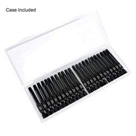 T25 Torx Bits (24 Pack - 2 Inch Impact Grade) 6 Point Torx Star Bit with Hex Shank - Hardened CRM Steel Alloy - Case Included