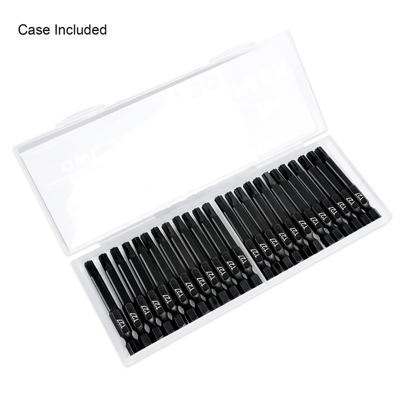 T25 Torx Bits (24 Pack - 2 Inch Impact Grade)