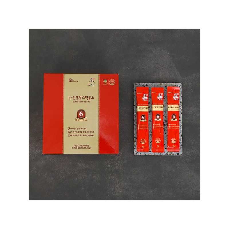 Insanjukyeom K-진홍삼스틱골드 (10gx100포) K-Red Ginseng Stick Gold (10gx100 packs)