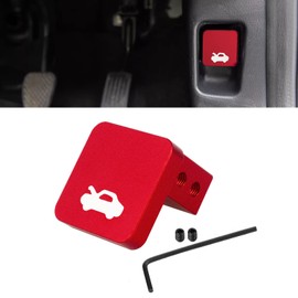 x xotic tech Hood Latch Release Handle Cable Repair Kit Compatible with Honda Civic 1996-2011 & CR-V 1997-2006 & Element 2003-2011 & Ridgeline 2006-2014 (Red Billet Aluminum)
