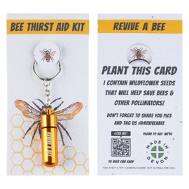 Revive a Bee Gold Bee Revival Kit A Keyring with Sugar Syrup & Plantable Packaging to Help Rescue Bees - A Perfect Bee-Saving Gift