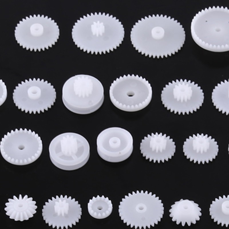 Walfront Plastic Motor Gears Robot Gear Kit Pulley Belt Single