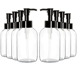 Youngever 12 Pack 4 Ounce Plastic Pump Bottles, Refillable Plastic Pump Bottles for Dispensing Lotions, Liquid Soap