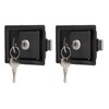 2 Pcs RV Handle Latch Carbon Steel Zinc Alloy Embedded