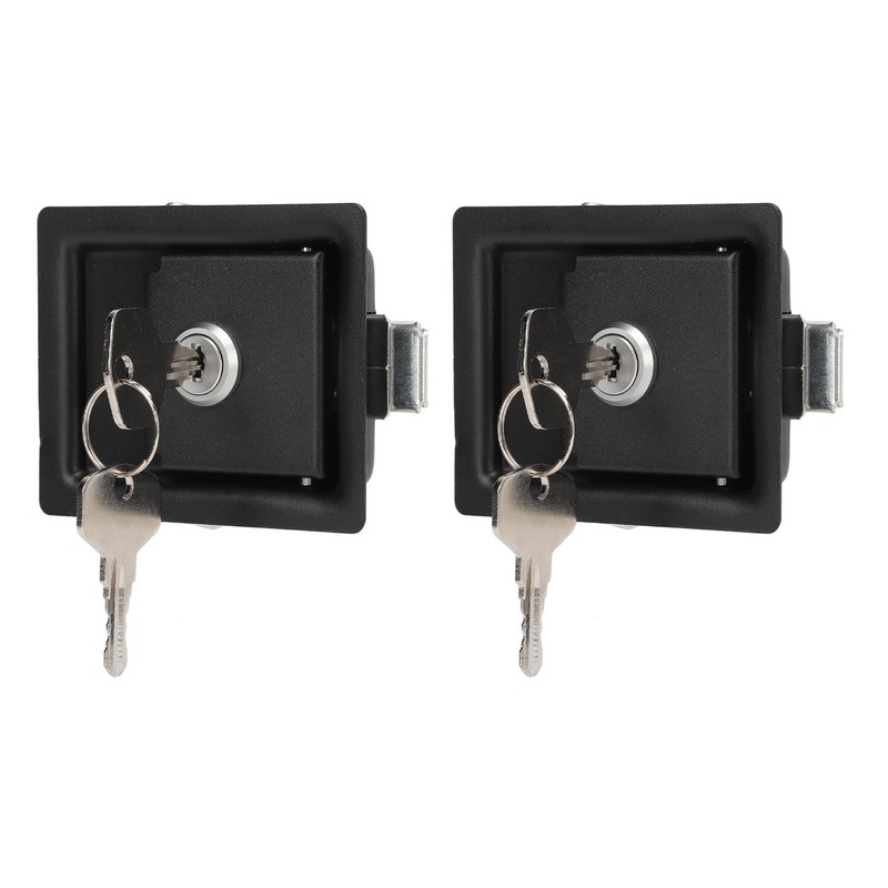 2 Pcs RV Handle Latch Carbon Steel Zinc Alloy Embedded