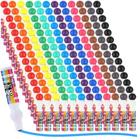 Crtiin 48pcs Bingo Daubers Bulk in 12 Colors, 0.5 Oz, Assorted Colors Set of Bingo Markers,bingo Supplies Dot Markers Dot Paint Craft Ideal for Art and Crafts Painting Supplies Drawing Coloring