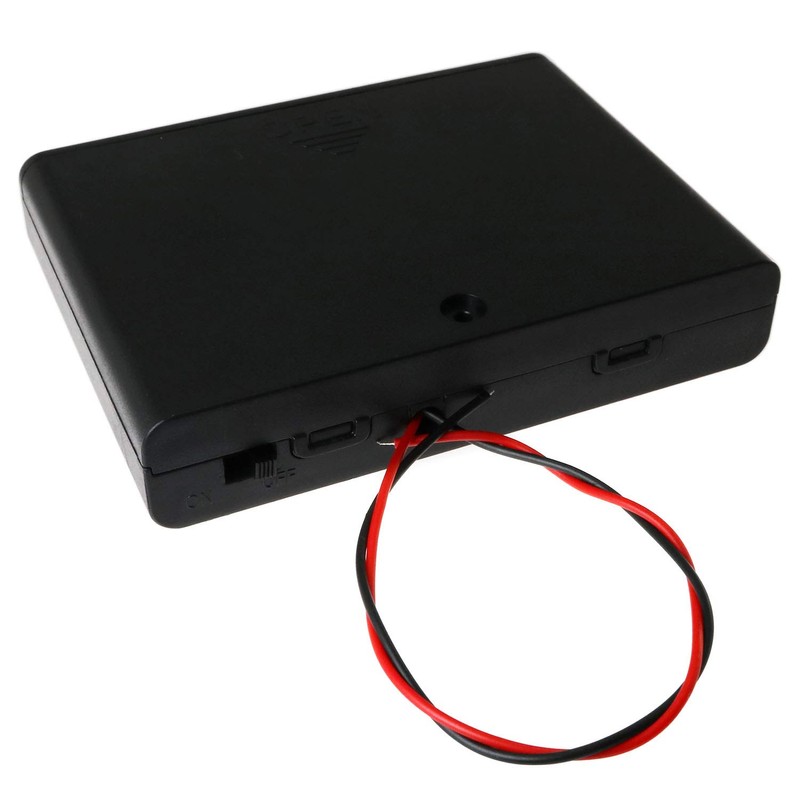 E-outstanding 9V Battery Holder 6X 1.5V AA Battery Storage Case