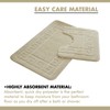 Lions 2 Piece Non Slip Striped Bath Mat & Pedestal