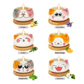 Kinforse Scented Candles Gifts for Women, Birthday Gifts for her, Presents for Women, Cat Gifts for Women, 6 Pack Novelty Gifts for Women Birthday Unique…