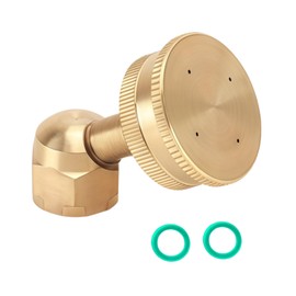 Aimela Brass Atomizing Nozzle,14x1.5mm Universal Interface, Adjustable Mist and Stream Modes, Metal Finish, Replacement Part for Backpack and Garden Sprayers (4-Hole Nozzle)