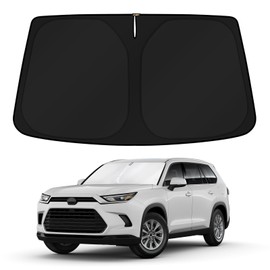 KUST Windshield Sun Shade for 2024 2025 2026 Toyota Grand Highlander Accessories Front Custom Fit Window Sunshade Sun Visor Protector Foldable Blocks UV Rays Keep Car Cooler