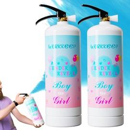 Workkeep Large Gender Reveal Fire Extinguisher Color Blasters: 2 Pcs Pink Blaster Only for Baby Girl with Pink Smoke suitable for Gender Reveal Party Decorate (pink)
