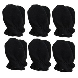 Infant-Toddler-Kids Soft And Warm Double Layers Of Fleece Mittens 6-Pack (Black 24-36M)