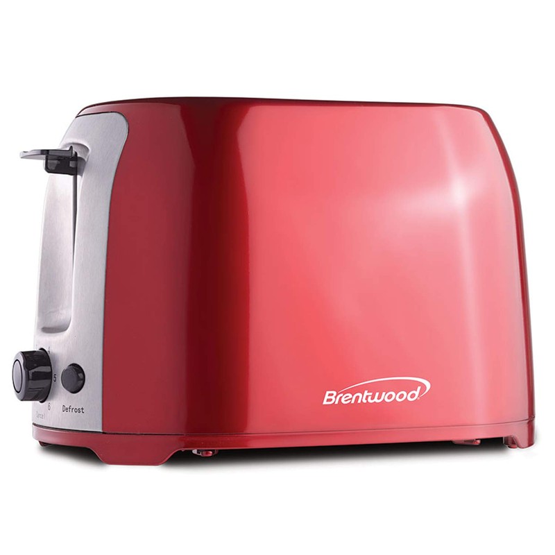 Brentwood TS-292R Cool Touch 2-Slice Extra Wide Slot Toaster, Red