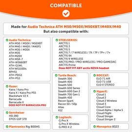 WC Freeze Hybrid Fabric Cooling Gel Replacement Earpads - Compatible with HyperX Cloud, Steelseries Arctis, ATH M50X, Turtle Beach Stealth & More - Comfortable & Cooler for Longer | Cyan Prism