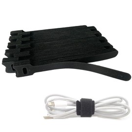 Reusable Cable Ties 100pcs, Adjustable 6 Inch Wire Organizer Ties, Multi-Purpose Cable Management Wire Ties for Organizing, Black