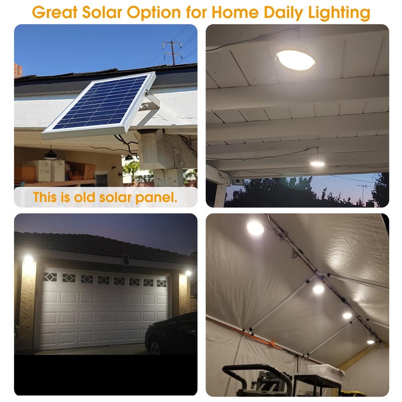 Malitupy Solar Pendant Lights Indoor Outdoor 2 Pack, Daytime Dimmable