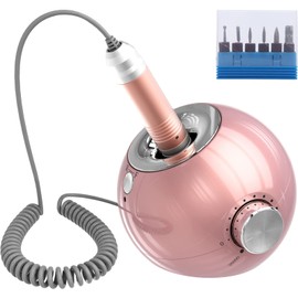 Delanie Drill para Uñas Profesional 35000 RPM con Cable, Taladro Eléctrico para Uñas Acrílicas y de Gel, Máquina de Manicura y Pedicura para Salón, Oro Rosa (Con Cable, No Recargable)