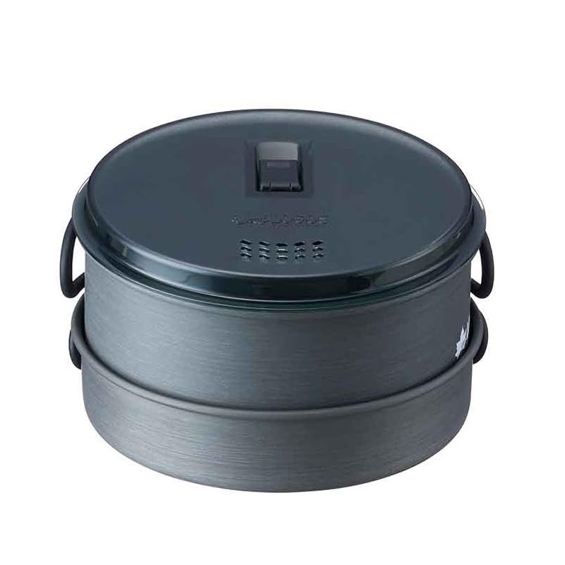 LOGOS 81210211 Hot Draining Cooker Set, Gray, Pot, Approx. Diameter