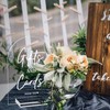 2pcs Clear Acrylic Wedding Signs for Ceremony and Reception, 5x7