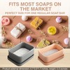 2Pcs Travel Soap Case with Drainage Pad, Leak-Proof Silicone Bar