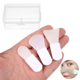 3PCS Face Mask Applicator Brushes, Silicone Makeup Spatula Portable Beauty Tools Set Soft Facial Mud Mask Applicator Brush for Moisturizers Clay, Cosmetic Masks, Eye Masks, Body Lotion, Serum, Cream