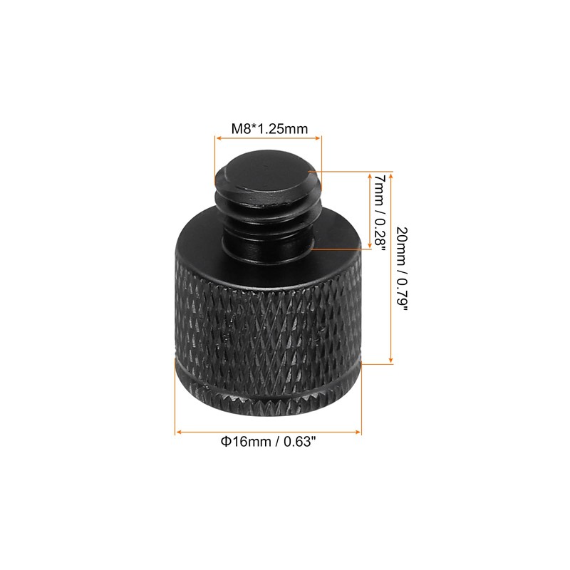 QUARKZMAN 4 Piece Microphone Stand Adapter M8 Female to 3/8