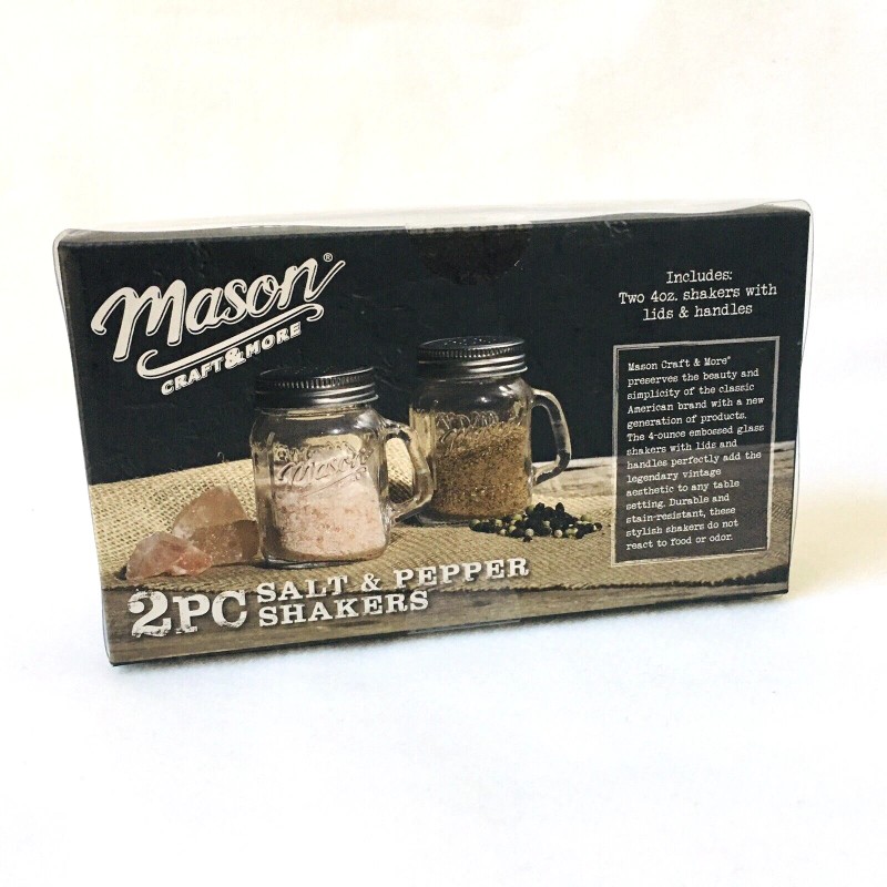 Mason Craft & More 2pc Mason Glass Jar Salt and