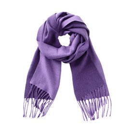 CALVIN & OLIVIA Lightweight Ultra-Soft Scarf - Perfect Holiday Gift for Men & Women - Amazing Two-Tone Reversible Purple Lavender