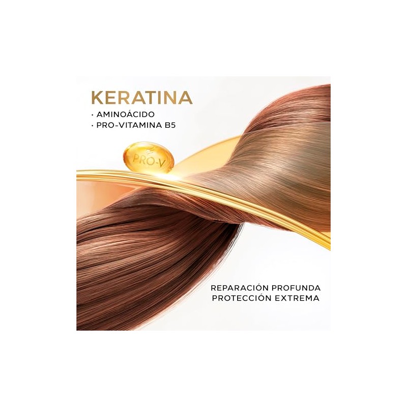 Pantene Kit Keratina Shampoo + Crema para Peinar Termoprotectora 300