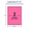 Avery Printable Rectangle Labels with Sure Feed Technology, 5" x