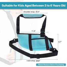Chazcool Arm Sling for Kid, Arm Support Sling Child Arm Sling with Waist Strap, Padded Children Arm Support Sling Shoulder Immobilizer for Broken Elbow, Left or Right Arm